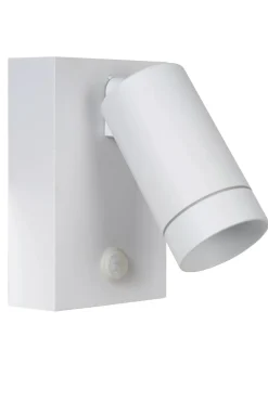 Außenleuchten Mit Bewegungsmelder|Metall Lampen* Wandspot Bewegungsmelder flexibel Weiß GU10 H:15 cm