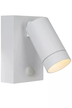 Außenleuchten Mit Bewegungsmelder|Metall Lampen* Wandspot Bewegungsmelder flexibel Weiß GU10 H:15 cm