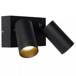 Wandspot Bewegungsmelder flexibel Schwarz GU10 B:18 cm< Außenleuchten Mit Bewegungsmelder|Metall Lampen