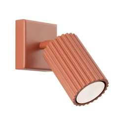 Flurlampen|Wohnzimmerlampen*Sollux Wandspot GU10 B: 8 cm klein Rot schwenkbar Modern Aluminium