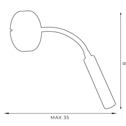 Wandleuchten|Schlafzimmer Lampen*Luminex Wandspot Metall G9 akzentuiert T:35 cm Flexarm in Weiß