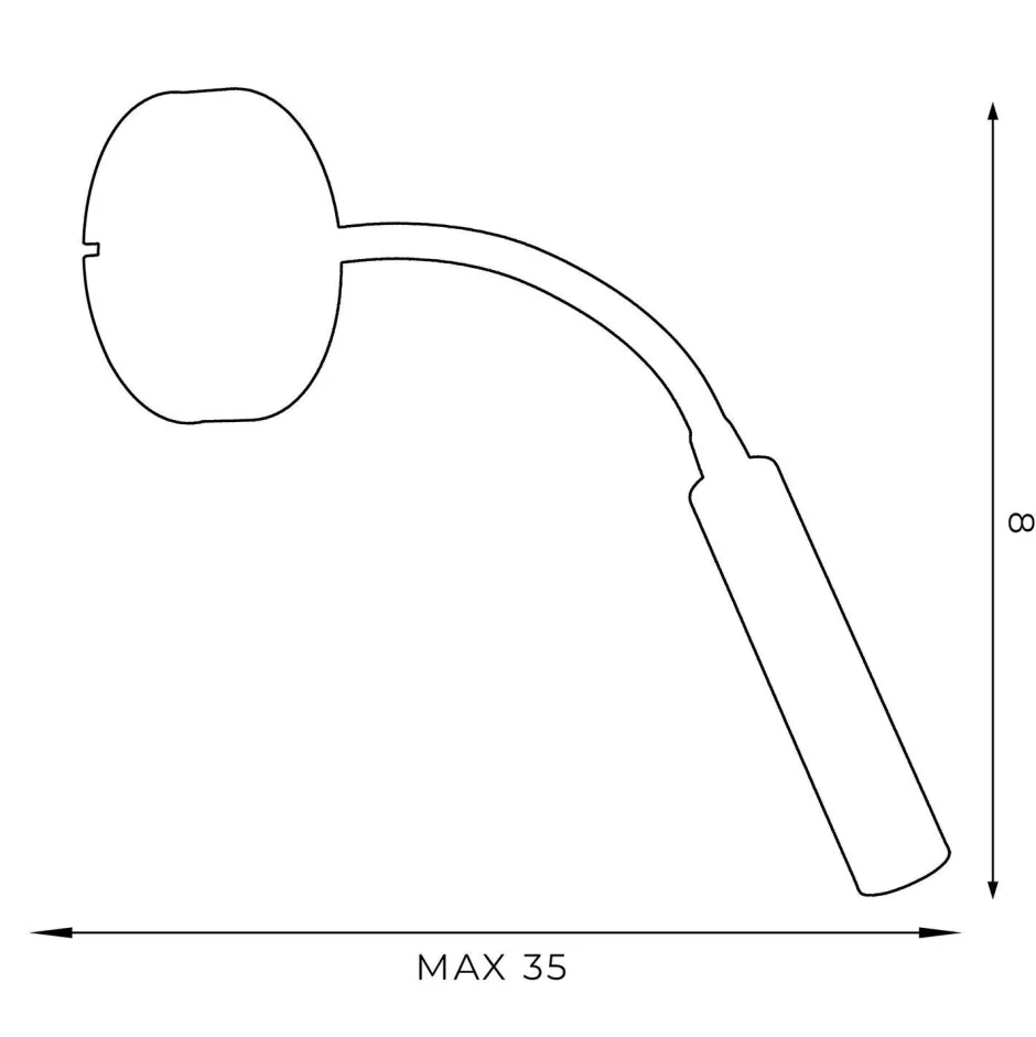 Wandleuchten|Schlafzimmer Lampen*Luminex Wandspot Metall G9 akzentuiert T:35 cm Flexarm in Weiß