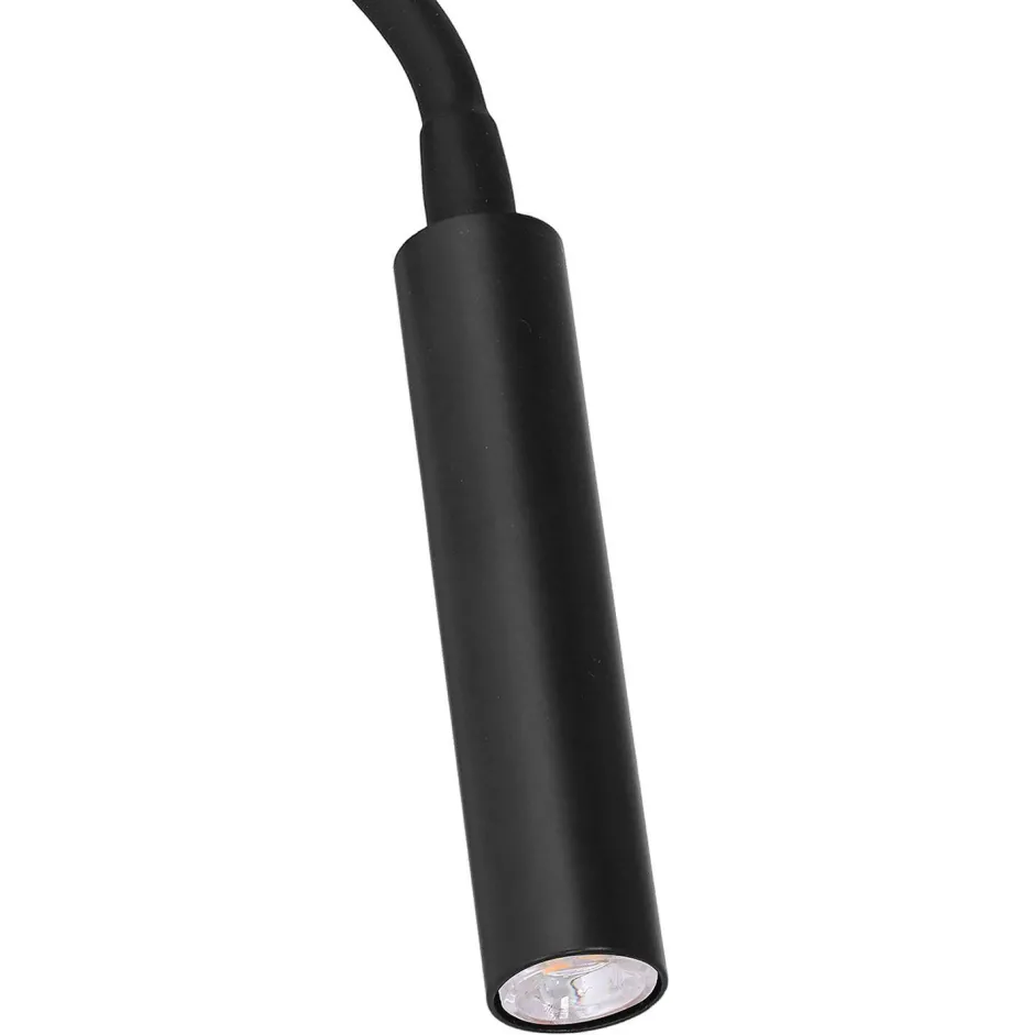Wandleuchten|Schlafzimmer Lampen*Luminex Wandspot Metall G9 akzentuiert T:35 cm Flexarm Schwarz