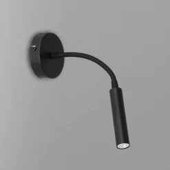 Wandleuchten|Schlafzimmer Lampen*Luminex Wandspot Metall G9 akzentuiert T:35 cm Flexarm Schwarz