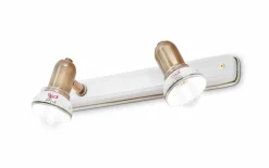 Wohnzimmerlampen|Keramiklampen*Ferroluce Wandspot Metall Keramik E14 verstellbar 2-flammig