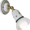 Ferroluce Wandspot Metall Keramik E14 verstellbar Landhaus DILICA< Wohnzimmerlampen|Keramiklampen