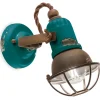 Ferroluce Wandspot Metall Keramik E14 verstellbar Vintage Design< Wohnzimmerlampen|Keramiklampen