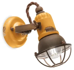 Ferroluce Wandspot Metall Keramik verstellbar E14 Vintage Design< Wohnzimmerlampen|Keramiklampen