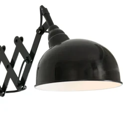 Spots|Wandleuchten*Steinhauer Wandspot Metall Schwarz T:56 cm mit Stecker flexibel