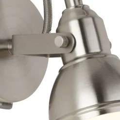 Bürolampen|Wohnzimmerlampen*Searchlight Wandspot Metall verstellbar GU10 bis 50 W in Silber