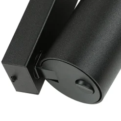 Nowodvorski Wandspot mit Schalter Kabel Schwarz Gold GU10< Wandleuchten|Flurlampen