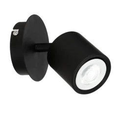 Luminex Wandspot Schwarz Metall GU10 klein 10 cm Modern< Spots|Wandleuchten
