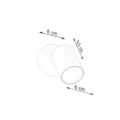Sollux Wandspot Schwarz verstellbar H: 18,5 cm Metall GU10< Wandleuchten|Flurlampen
