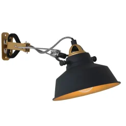 Spots|Wandleuchten*Steinhauer Wandstrahler mit Stecker Metall T:36 cm E27 beweglich