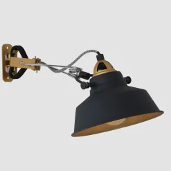 Spots|Wandleuchten*Steinhauer Wandstrahler mit Stecker Metall T:36 cm E27 beweglich