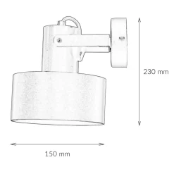 Spots|Wandleuchten*Sigma Wandstrahler RIF Schwarz Metallschirm Ø15 cm E27