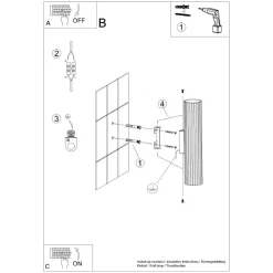 Sollux Wandstrahler Weiß klein H: 30 cm klein GU10 2-flammig Modern< Wohnzimmerlampen|Flurlampen