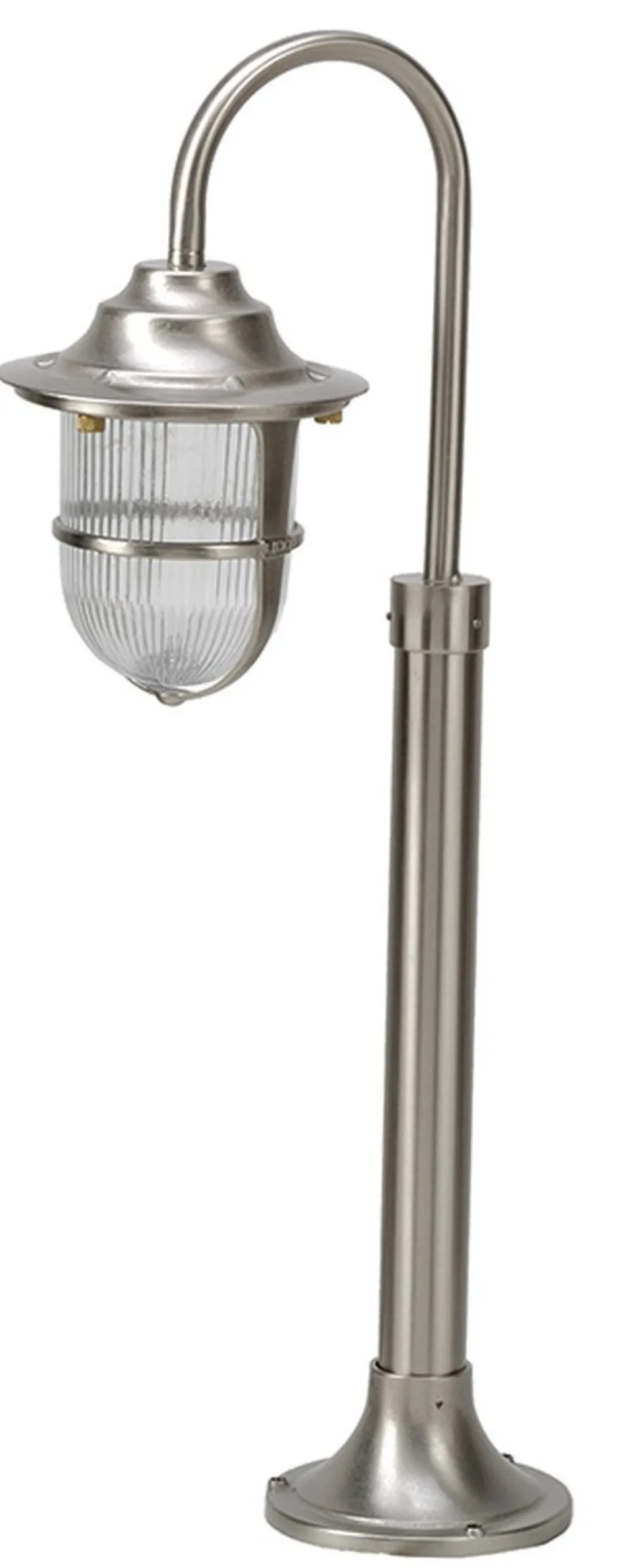 Lido Wegbeleuchtung Messing Riffelglas H:62cm IP54 außen< Außenleuchten Antik|Außenleuchten Messing