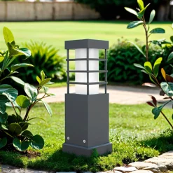 SU-MA Wegeleuchte Anthrazit 25cm eckig IP54 blendarm< Moderne Außenleuchten|Wegeleuchten