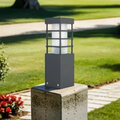 SU-MA Wegeleuchte Anthrazit 25cm eckig IP54 blendarm< Moderne Außenleuchten|Wegeleuchten