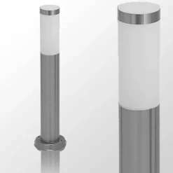 Metall Lampen|Moderne Lampen*Eglo Wegeleuchte Außen Edelstahl IP44 Garten Pollerleuchte