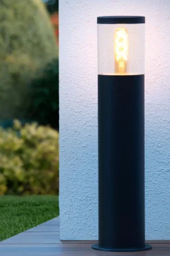 Wegeleuchte Außen Stahl Schwarz IP44 E27 49 cm Garten< Wegeleuchten|Metall Lampen