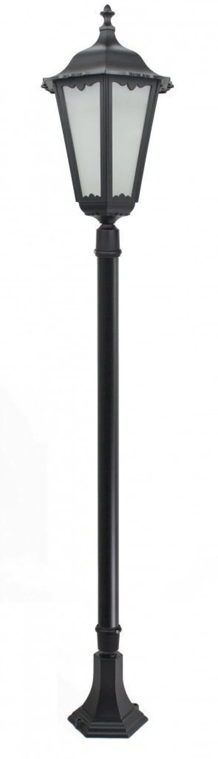 Außenleuchten Antik|Gartenlaternen*SU-MA Wegeleuchte DILSEN Schwarz 170cm Rustikal E27