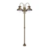 Giovanni Battista Wegeleuchte 3-flammig IP44 E27 210 cm Messing Glas< Außenleuchten Antik|Außenleuchten Messing