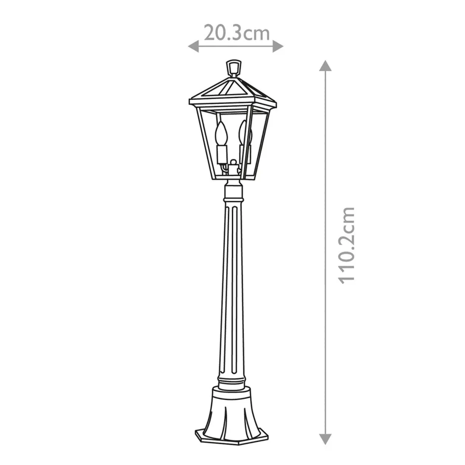 Metall Lampen|Vintage Lampen*Elstead Wegeleuchte Garten E14 IP44 110,2 cm hoch ABINGDON