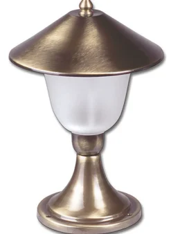 Außenleuchten Antik|Außenleuchten Messing*Lido Wegeleuchte Garten Messing Glas H:29cm außen ANDROS