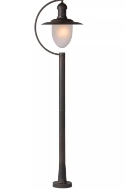 Industrie Lampen|Vintage Lampen* Wegeleuchte Glas Metall Rostbraun IP44 Garten 110 cm