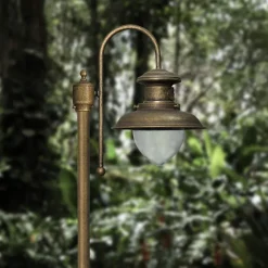 Giovanni Battista Wegeleuchte in Bronze Antik matt IP44 E27 150 cm Messing< Außenleuchten Antik|Außenleuchten Messing