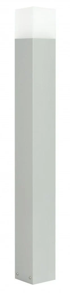 Wegeleuchten|Metall Lampen*SU-MA Wegeleuchte in Silber 100 cm IP44 eckig blendarm