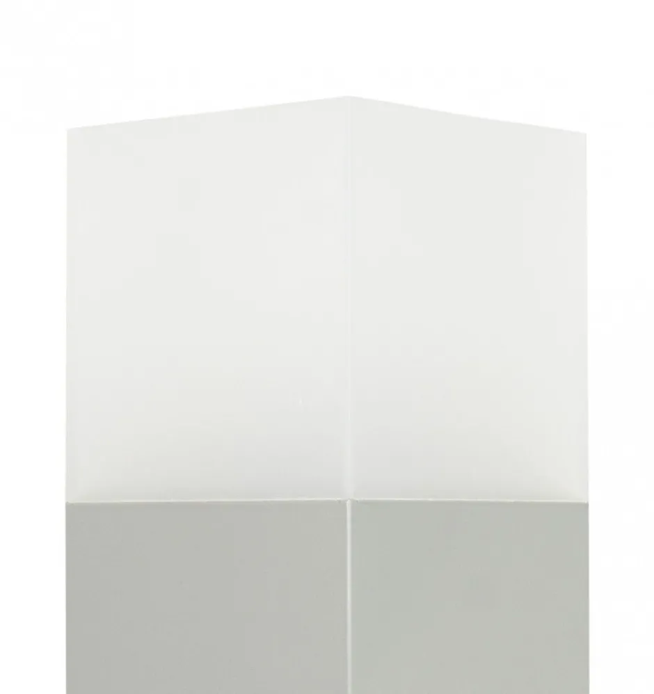 Wegeleuchten|Metall Lampen*SU-MA Wegeleuchte in Silber 100 cm IP44 eckig blendarm