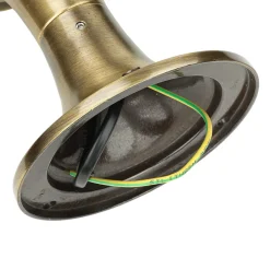 Lido Wegeleuchte klein 25 cm IP64 E27 Echt-Messing Glas< Außenleuchten Antik|Außenleuchten Messing