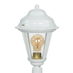 Lido Wegeleuchte Messing massiv Weiß 100 cm Rustikal Garten< Rustikale Lampen|Messinglampen