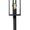 Metall Lampen|Vintage Lampen*Eco-Light Wegeleuchte Vintage Schwarz Holz 50 cm klein IP44 E27