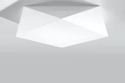 Wohnzimmerlampen|Moderne Lampen*Sollux Weiße Deckenlampe LYNNDIE B:50cm geometrisch blendarm