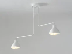 Sigma Weiße Deckenlampe Metall 2-flmg E27 bis 60W dekorativ< Deckenleuchten|Moderne Lampen