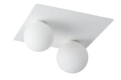 Deckenleuchten|Bürolampen*Sigma Weiße Deckenleuchte blendarm 2-flammig G9 Metall Glas