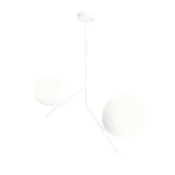 ALDEX Weiße Deckenleuchte Glas Metall L:50 cm Kugeln wohnlich< Deckenleuchten|Badezimmer Lampe