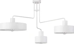 Sigma Weiße Deckenleuchte Metall E27 L:93 cm 3-flammig< Deckenleuchten|Wohnzimmerlampen