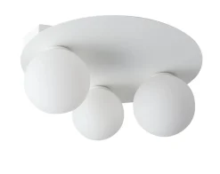 Deckenleuchten|Flurlampen*Sigma Weiße Deckenleuchte Metall Glas Ø21,1 cm G9 3-flammig