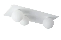 Deckenleuchten|Flurlampen*Sigma Weiße Deckenleuchte Metall Glas blendarm G9 3-flammig