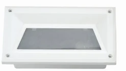 Moderne Außenleuchten*Lido Weiße Einbauleuchte außen IP44 E27 Aluminium B:22,5cm