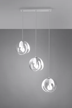 Sollux Weiße Hängelampe 3-flammig E27 Modern JOSTA< Hängelampen|Wohnzimmerlampen