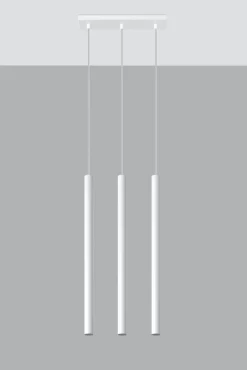 Sollux Weiße Hängelampe Metall 3-flammig G9 PETERA Esstisch< Esszimmer Lampen|Moderne Lampen