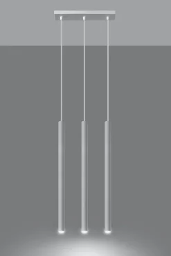 Sollux Weiße Hängelampe Metall 3-flammig G9 PETERA Esstisch< Esszimmer Lampen|Moderne Lampen