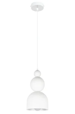 Belis Weiße Hängelampe Metall Loft Design E27 B:17 cm rund< Hängelampen|Bürolampen