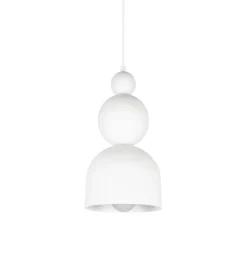 Belis Weiße Hängelampe Metall Loft Design E27 B:17 cm rund< Hängelampen|Bürolampen